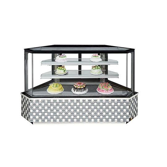 triangle shape refrigerated cake case